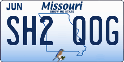 MO license plate SH2Q0G