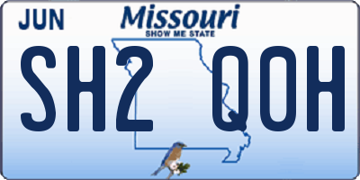 MO license plate SH2Q0H