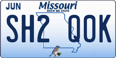MO license plate SH2Q0K