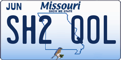 MO license plate SH2Q0L