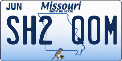 MO license plate SH2Q0M