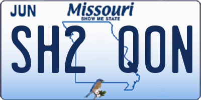 MO license plate SH2Q0N
