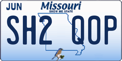 MO license plate SH2Q0P