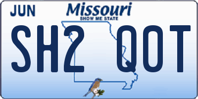 MO license plate SH2Q0T