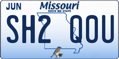 MO license plate SH2Q0U