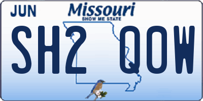 MO license plate SH2Q0W
