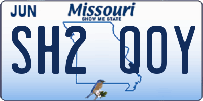 MO license plate SH2Q0Y