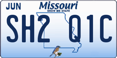 MO license plate SH2Q1C