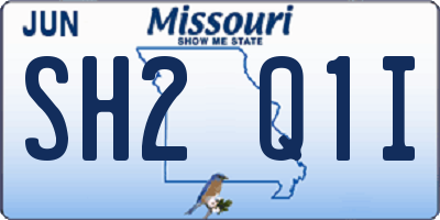 MO license plate SH2Q1I