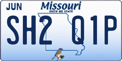 MO license plate SH2Q1P