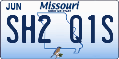 MO license plate SH2Q1S