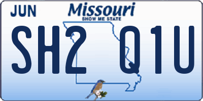 MO license plate SH2Q1U