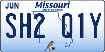 MO license plate SH2Q1Y