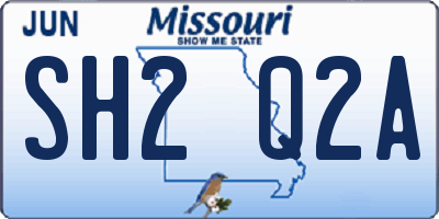 MO license plate SH2Q2A