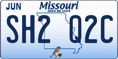 MO license plate SH2Q2C
