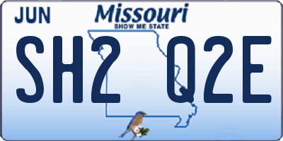 MO license plate SH2Q2E