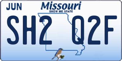 MO license plate SH2Q2F