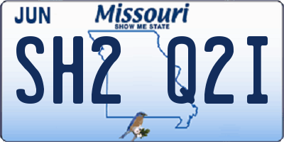 MO license plate SH2Q2I