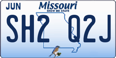 MO license plate SH2Q2J