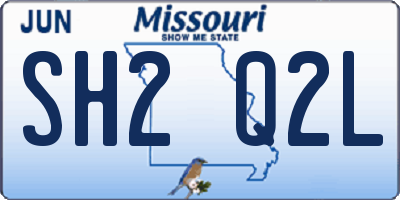 MO license plate SH2Q2L