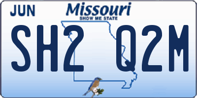 MO license plate SH2Q2M