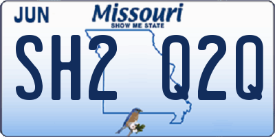 MO license plate SH2Q2Q