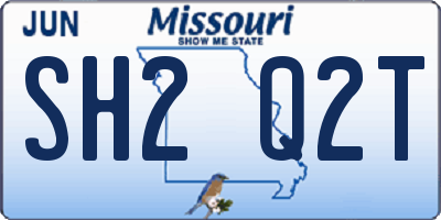 MO license plate SH2Q2T