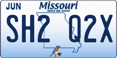 MO license plate SH2Q2X
