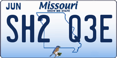 MO license plate SH2Q3E