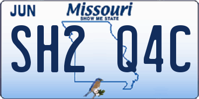 MO license plate SH2Q4C