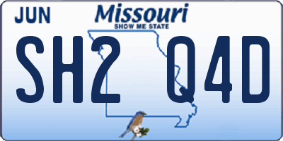 MO license plate SH2Q4D
