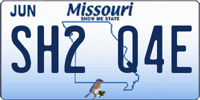 MO license plate SH2Q4E