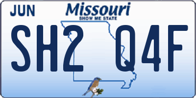 MO license plate SH2Q4F