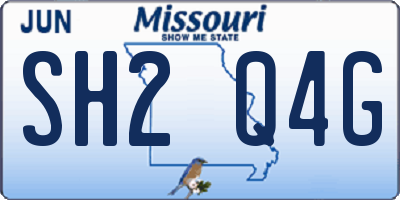 MO license plate SH2Q4G