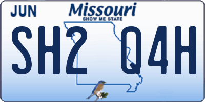 MO license plate SH2Q4H