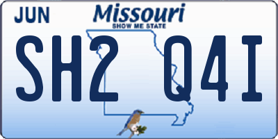 MO license plate SH2Q4I