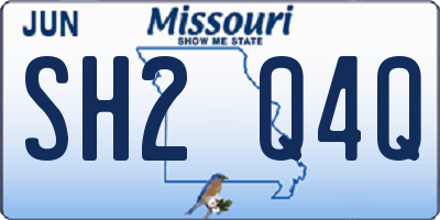 MO license plate SH2Q4Q