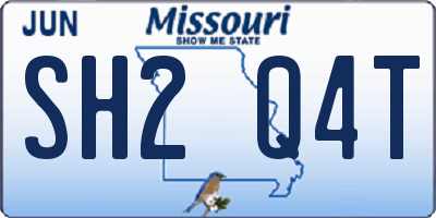 MO license plate SH2Q4T