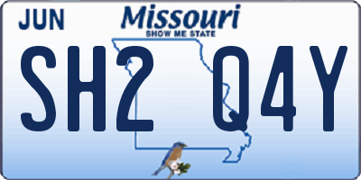 MO license plate SH2Q4Y