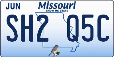 MO license plate SH2Q5C