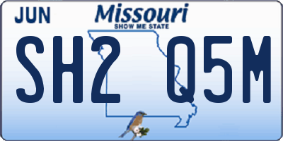 MO license plate SH2Q5M