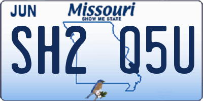 MO license plate SH2Q5U
