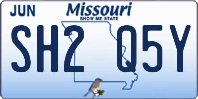 MO license plate SH2Q5Y