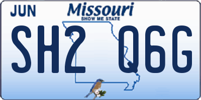 MO license plate SH2Q6G
