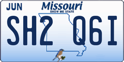 MO license plate SH2Q6I