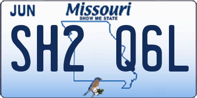 MO license plate SH2Q6L