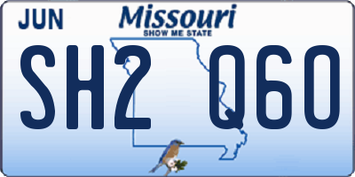MO license plate SH2Q6O