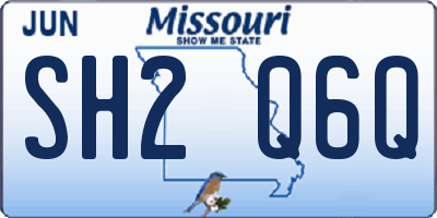 MO license plate SH2Q6Q