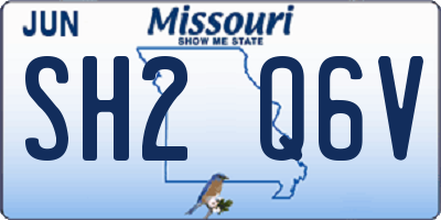 MO license plate SH2Q6V