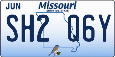 MO license plate SH2Q6Y